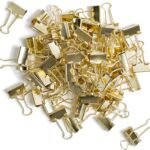 U Brands Small Binder Clips, Metallic Gold, Office Organization Supplies, 19mm, 72 Count