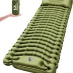 Sleeping Pad for Camping - Ultralight Camping Mattress with Pillow, Built-in Foot Pump, Compact Inflatable Portable Mat for Backpacking, Hiking, Car Traveling, Beach, Tent