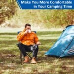 Folding Camping Chair with Cup Holder, 225lbs Capacity, Portable Foldable Chair with Large Anti-Sink Feet, PE Coated Fabric for Outdoor, Beach, Fishing, Backpacking, Blue 2PCS - Image 7