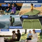Sleeping Pad for Camping - Ultralight Camping Mattress with Pillow, Built-in Foot Pump, Compact Inflatable Portable Mat for Backpacking, Hiking, Car Traveling, Beach, Tent - Image 7